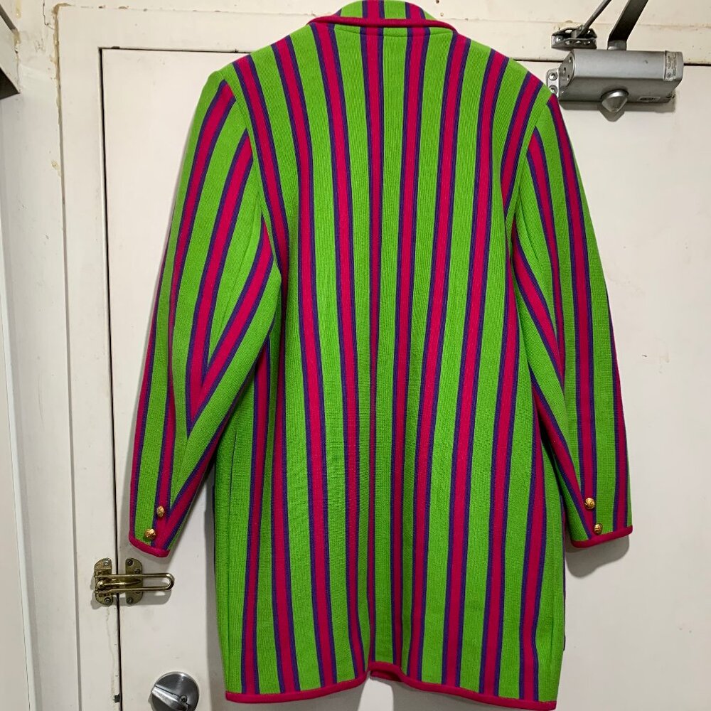 VINTAGE PORTS TRADEMARK DESIGNS WOOL STRIPE JACKETS SIZE M - Picture 12 of 14